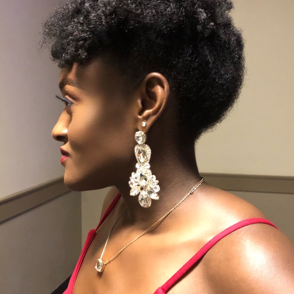 Gold Rhinestone Earrings